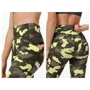 Lululemon Align High-Rise Mini-Flare Pant 21" Camo Crispin Green Size 4